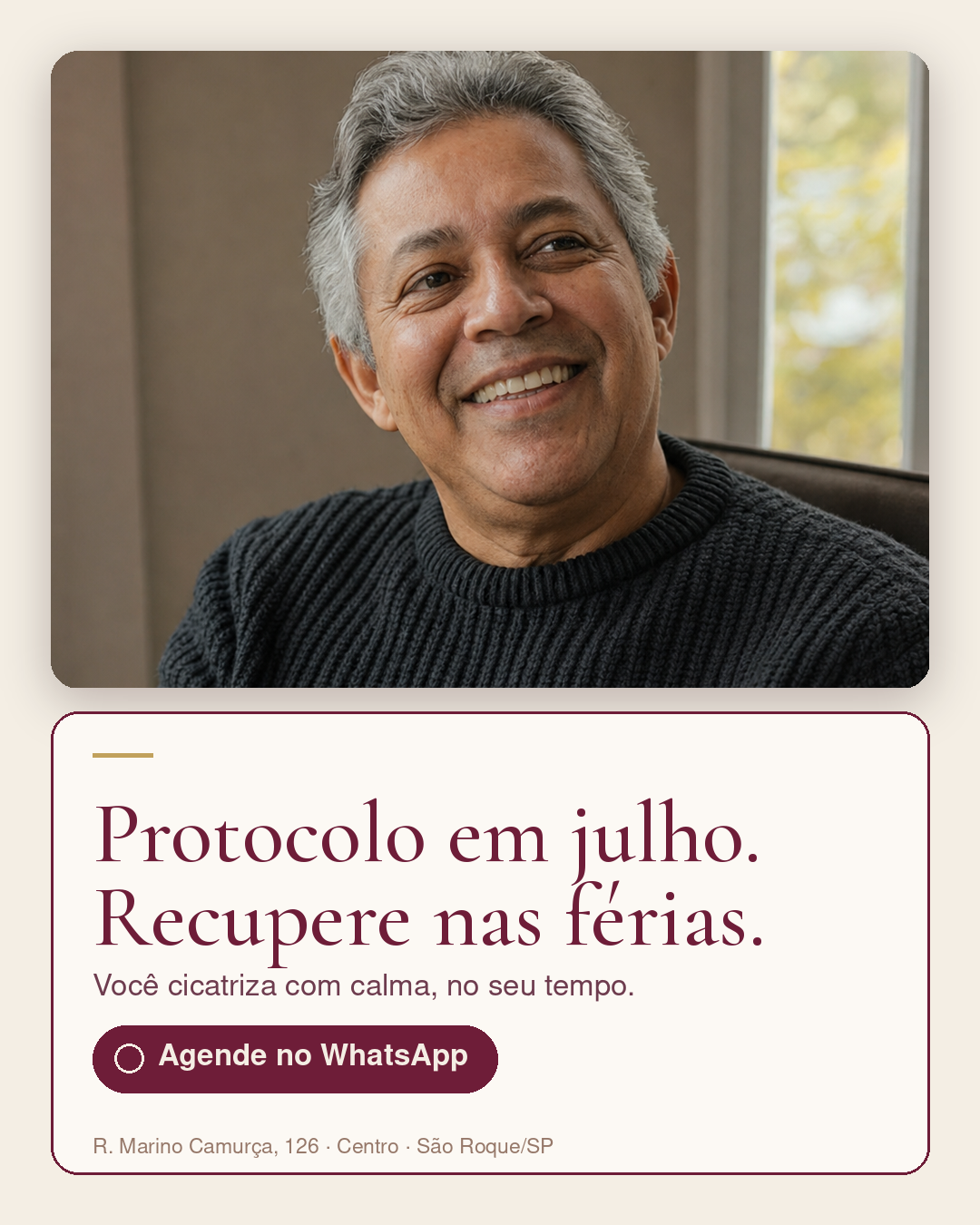 Protocolo em julho, recupere nas férias