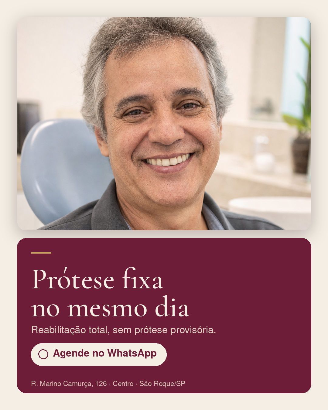 Prótese fixa no mesmo dia